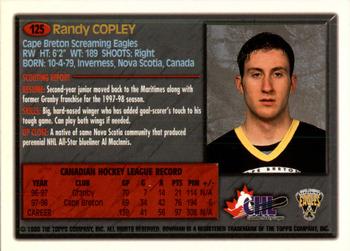 1998 Bowman CHL #125 Randy Copley Back