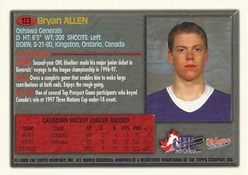 1998 Bowman CHL #133 Bryan Allen Back