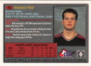 1998 Bowman CHL #136 Stephen Peat Back