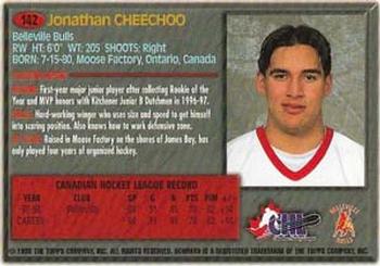 1998 Bowman CHL #142 Jonathan Cheechoo Back