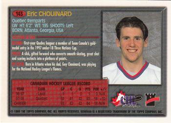 1998 Bowman CHL #143 Eric Chouinard Back