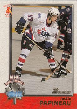 1998 Bowman CHL #149 Justin Papineau Front