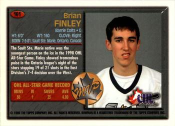 1998 Bowman CHL #161 Brian Finley Back