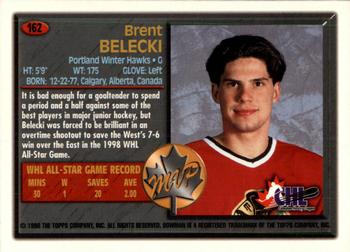 1998 Bowman CHL #162 Brent Belecki Back