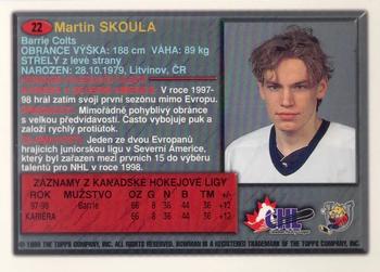 1998 Bowman CHL - OPC International #22 Martin Skoula Back
