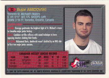1998 Bowman CHL - OPC International #32 Bujar Amidovski Back