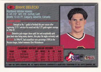 1998 Bowman CHL - OPC International #41 Brent Belecki Back
