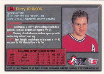 1998 Bowman CHL - OPC International #44 Perry Johnson Back