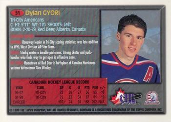 1998 Bowman CHL - OPC International #51 Dylan Gyori Back