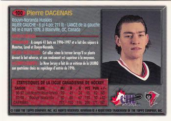 1998 Bowman CHL - OPC International #100 Pierre Dagenais Back