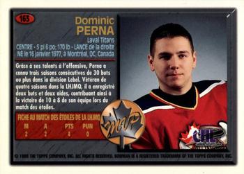 1998 Bowman CHL - OPC International #163 Dominic Perna Back
