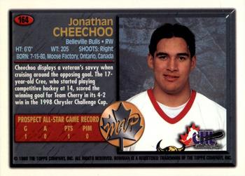 1998 Bowman CHL - OPC International #164 Jonathan Cheechoo Back