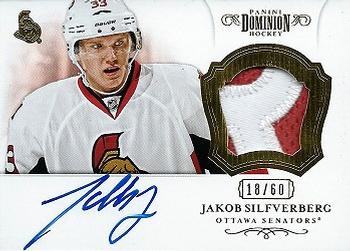 2012-13 Panini Prime - 2012-13 Panini Dominion Autographed Patches #3 Jakob Silfverberg Front