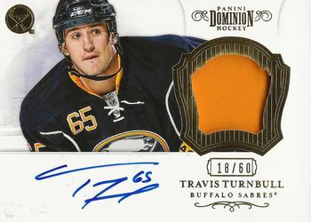 2012-13 Panini Prime - 2012-13 Panini Dominion Autographed Patches #15 Travis Turnbull Front