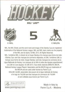 2013-14 Panini Stickers #5 Stanley Cup Logo Back