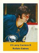 1974-75 NHL Action Stamps #NNO Larry Carriere Front