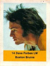 1974-75 NHL Action Stamps #NNO Dave Forbes Front
