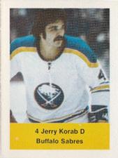 1974-75 NHL Action Stamps #NNO Jerry Korab Front