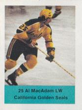 1974-75 NHL Action Stamps #NNO Al MacAdam Front
