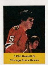1974-75 NHL Action Stamps #NNO Phil Russell Front