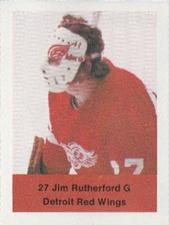 1974-75 NHL Action Stamps #NNO Jim Rutherford Front