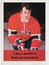 1974-75 NHL Action Stamps #NNO Guy Lapointe Front
