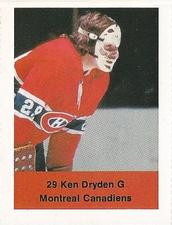 1974-75 NHL Action Stamps #NNO Ken Dryden Front
