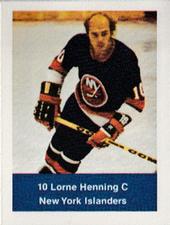 1974-75 NHL Action Stamps #NNO Lorne Henning Front