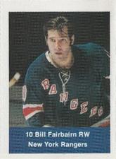 1974-75 NHL Action Stamps #NNO Bill Fairbairn Front