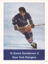 1974-75 NHL Action Stamps #NNO Derek Sanderson Front