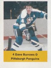 1974-75 NHL Action Stamps #NNO Dave Burrows Front