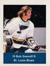 1974-75 NHL Action Stamps #NNO Bob Gassoff Front