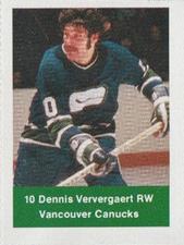 1974-75 NHL Action Stamps #NNO Dennis Ververgaert Front
