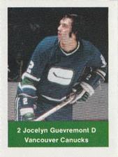 1974-75 NHL Action Stamps #NNO Jocelyn Guevremont Front