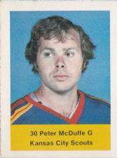 1974-75 NHL Action Stamps #NNO Peter McDuffe Front