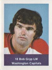 1974-75 NHL Action Stamps #NNO Bob Gryp Front