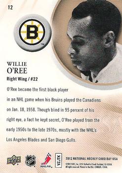 2012 Upper Deck National Hockey Card Day USA #12 Willie O'Ree Back
