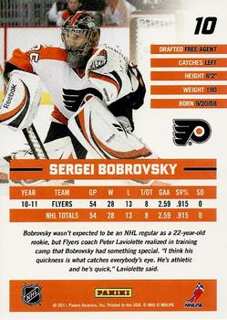 2010-11 Donruss - Rated Rookie Toronto Spring Expo #10 Sergei Bobrovsky Back