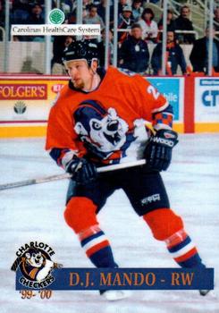1999-00 Roox Charlotte Checkers (ECHL) #28 Dean Mando Front