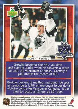 1999-00 Kraft / Post Collection - Post / Upper Deck Gretzky Moments #5 Wayne Gretzky Back
