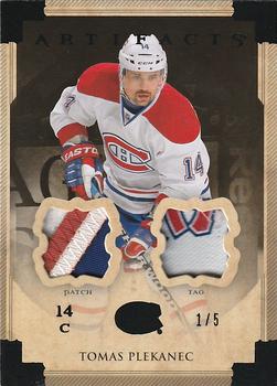 2013-14 Upper Deck Artifacts - Patch / Tag Black #95 Tomas Plekanec Front