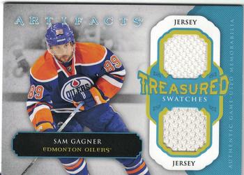 2013-14 Upper Deck Artifacts - Treasured Swatches Blue #TS-GA Sam Gagner Front