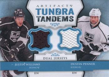 2013-14 Upper Deck Artifacts - Tundra Tandems Blue Dual Jersey #TT-WP Justin Williams / Dustin Penner Front