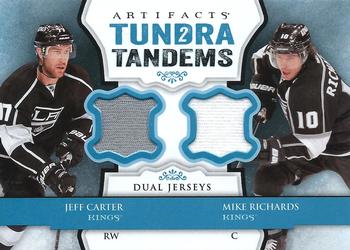 2013-14 Upper Deck Artifacts - Tundra Tandems Blue Dual Jersey #TT-RC Jeff Carter / Mike Richards Front
