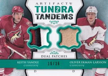 2013-14 Upper Deck Artifacts - Tundra Tandems Patches Emerald #TT-YE Keith Yandle / Oliver Ekman-Larsson Front