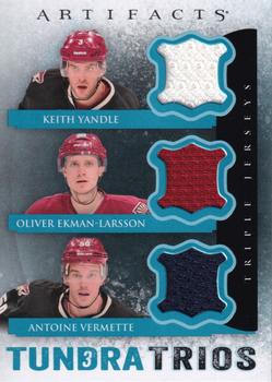 2013-14 Upper Deck Artifacts - Tundra Trios Jerseys Blue #T3-VYE Keith Yandle / Oliver Ekman-Larsson / Antoine Vermette Front