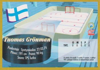 1995 Semic Ice Hockey (Finnish) #3 Tuomas Grönman Back