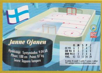 1995 Semic Ice Hockey (Finnish) #8 Janne Ojanen Back