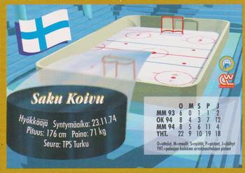 1995 Semic Ice Hockey (Finnish) #11 Saku Koivu Back