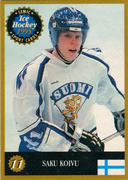 1995 Semic Ice Hockey (Finnish) #11 Saku Koivu Front